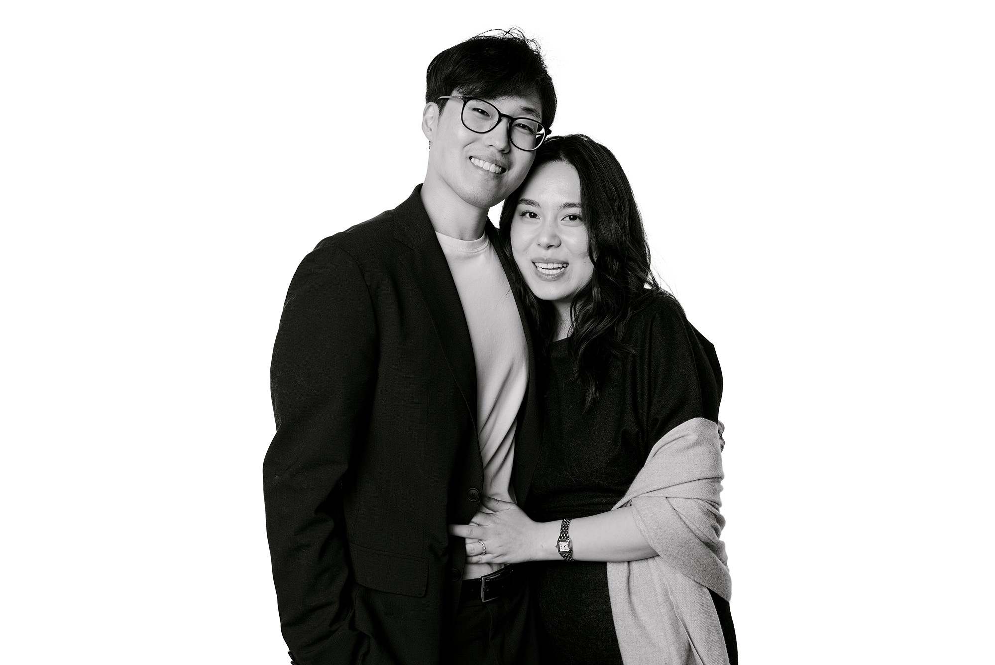 Wedding guest portrait made in the Flat White Portraits studio